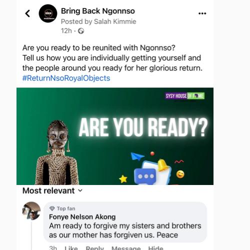 ngonnso's tweet photo. To you restitution could just be checking an item on the list as pressure mounts, but for us it is the beginning of a real life journey, finding essence of being.
#ReturnNsoRoyalObjects

Our restitution programme is supported by @OpenSociety Foundations. https://t.co/cAUbAajiIO