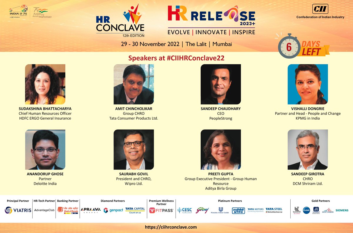 Have you registered for 12th CII HR Conclave - ciihrconclave.com

Hurry up, just 6 days to go!!

#CIIHRConclave22 #humanresources #culture #hr #people #chro #hrconference #peopleandculture