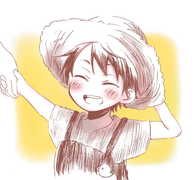 小さい頃の麦わらくん 