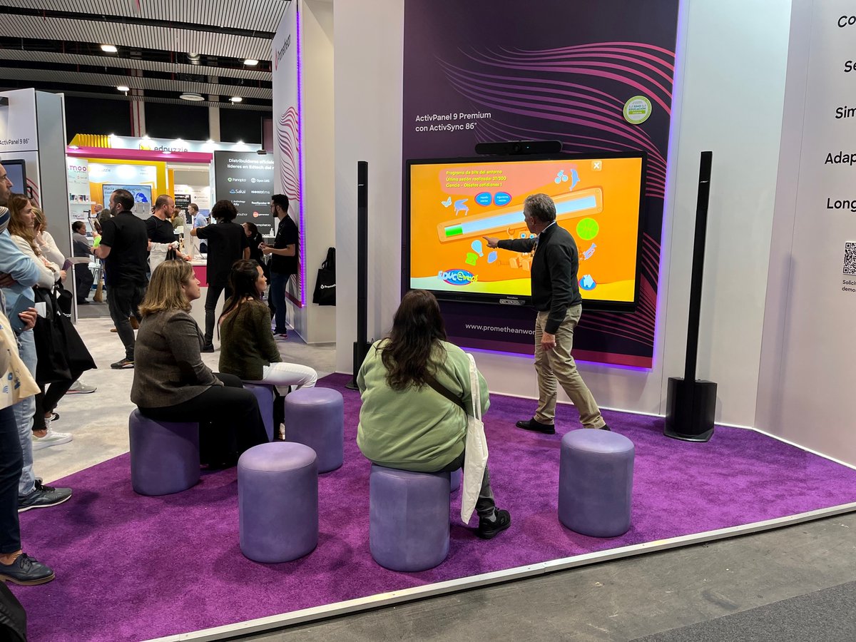 PrometheanES's tweet photo. Un pequeรฑo resumen de los dos dรญas que llevamos en @SIMOEDU_. Demostraciones, charlas, actividades y mucho mรกs en nuestro stand.
ยกHoy nos vemos en el puesto 14D03 en IFEMA, Madrid!
#SIMO2022 #ActivPanel https://t.co/AS3aNfYpDR