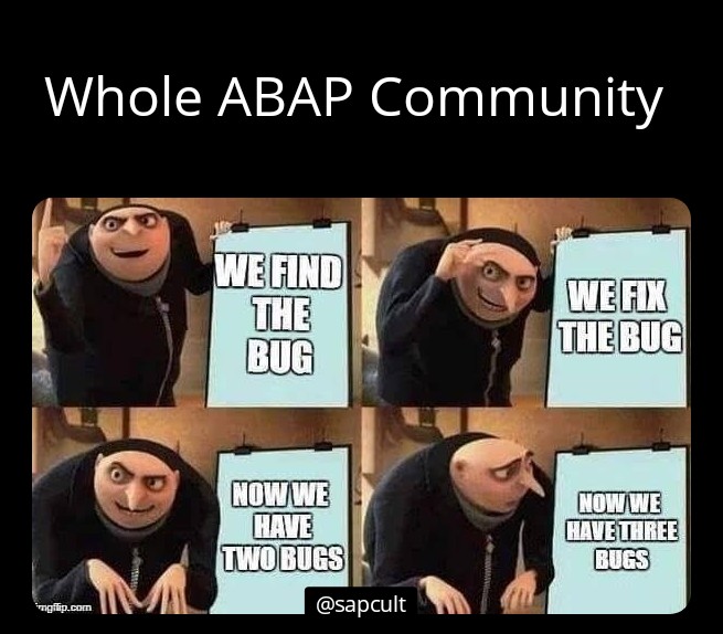 SAPMemes's tweet photo. This race of consultants is cursed. #sapmemes #sap #sapmemes #abap #abapisnotdead #sapabap #sapbtp #abaponcloud https://t.co/J22X774dsN