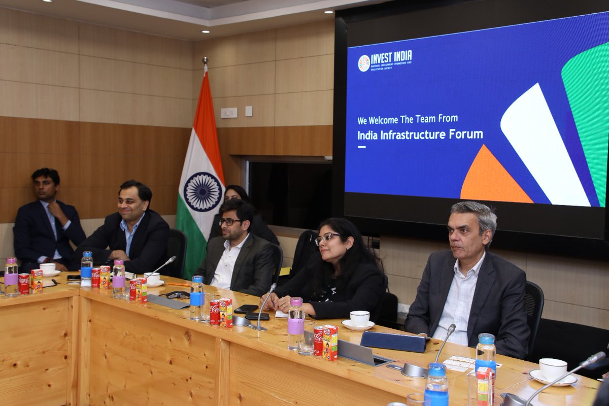 investindia's tweet photo. .@investindia organised an interactive session with the India Infrastructure Forum, attended by CEOs & senior management of 30+ companies such as Maersk, GR Infraprojects, SYSTRA, & SBI Capital Markets.
#InvestInIndia #IndiaInfrastructureForum #Infrastructure https://t.co/wN6xukSs5H