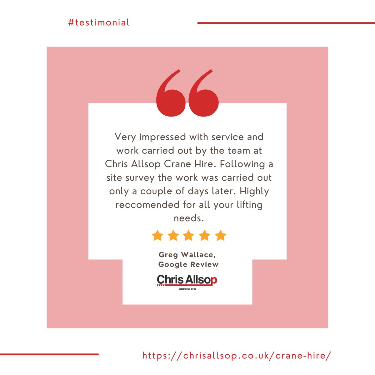 Thank you for your trust and a very kind words, Greg 🙏🏼❤️✔️
⠀⠀
🌐 chrisallsop.co.uk⠀⠀⠀
⠀⠀
#chrisallsop #nottingham #climatechange  #evironmentallyfriendly #scrapmetalrecycle #recyclingfacility #cranesofnottingham #testimonial #google #feedback #happycustomer