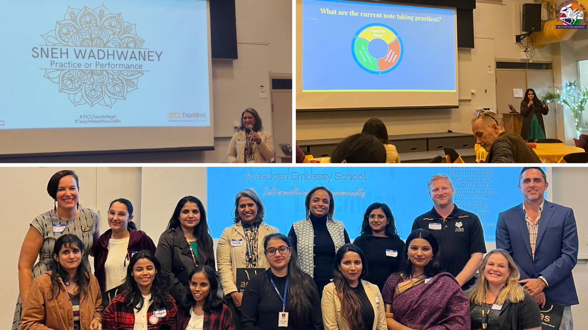 Delighted to've been at the TeachMeet at <a href="/AESDelhi/">AES New Delhi</a>! Our teachers <a href="/sneh_wadhwaney/">Sneh Wadhwaney</a>, Assistant Principal – Teaching and Learning Primary School, and 
<a href="/Mayuri_Ambule/">Dr. Mayuri Ambule</a>, Curriculum Leader ICT, spoke about Practice or Performance, and Teaching &amp; Learning with Pen-enabled devices #TeamTBS