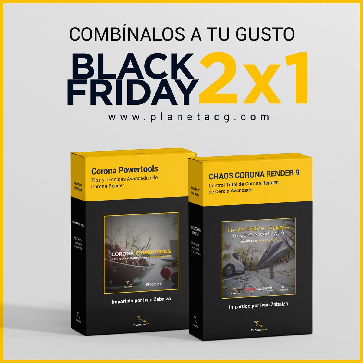 PlanetaCG's tweet photo. ⚫ ¡Arranca el #BLACKFRIDAY! ⚫ 2X1 en todos los cursos. 

Combínalos a tu gusto. Aquí tienes algunas ideas para combinar.

https://t.co/JTzJ7wxrJZ https://t.co/LPpDZ3NlL2