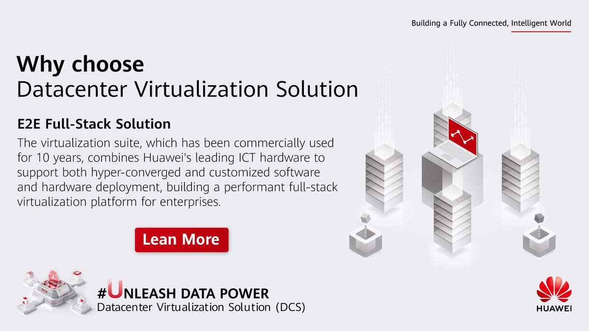 IT_Huawei's tweet photo. Dream of a performant full-stack virtualization platform? Huawei #DatacenterVirtualizationSolution makes your dream a reality. Learn more: https://t.co/RY7As3CDaO #datastorage #UnleashDataPower https://t.co/ixIbJ1OgT0