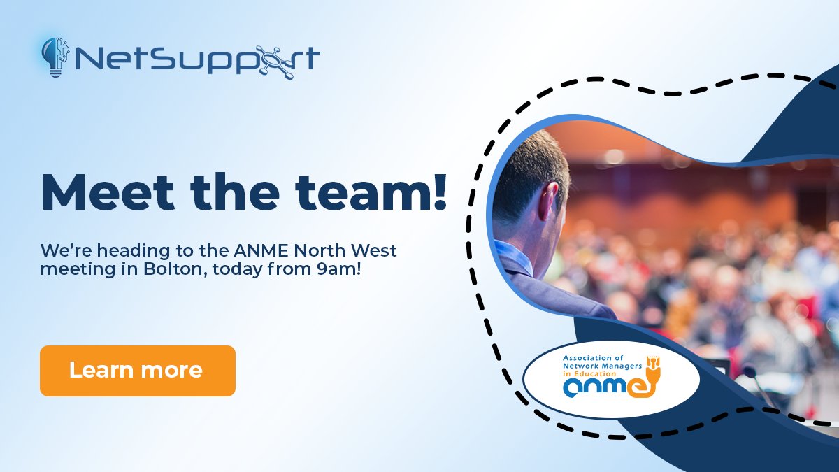 NetSupportGroup's tweet photo. A new day, another brilliant @TheANME meeting to attend! This time, Bolton.
Why should you attend?
• It's FREE
•Meet local school network managers and technicians
•See demos of new products
So come and say 'hi'!

#EdTech #NW20 #Network #EdEvent https://t.co/IBbnNkz1lF