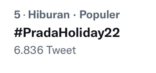 MasWinmetawin's tweet photo. Trending no 5 in Thailand, lets go fams 

Win x PradaKL
#PradaHoliday22 https://t.co/2pcUstHLRm