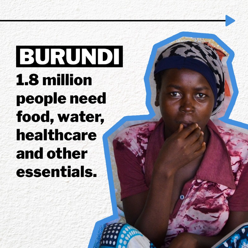 UNOCHA's tweet photo. Underfunding causes humanitarians to make impossible choices about what to prioritize in an emergency response. Having to say no can lead to suffering or death.

Swipe to learn about the 5 most-underfunded crises today.