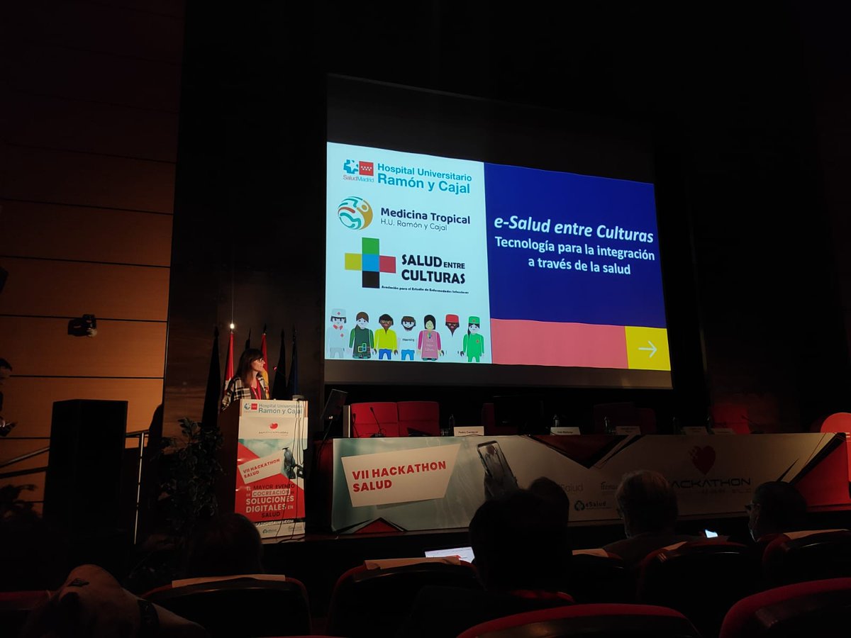 Salud_Culturas's tweet photo. #HackatonSalud equipo @Salud_Culturas + @infecciosasryc @Bego_monge #e-saludentreculturas como proyecto de mejora en el seguimiento y en la atención a personas con barreras lingüísticas o culturales @Clara_Crespillo @comsalud @Itemas @EITHealth https://t.co/O4aaiuQlVS