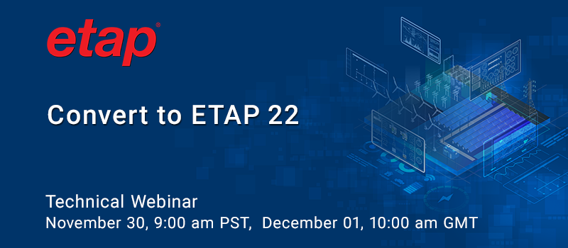 How to migrate to ETAP? It's remarkably easy to convert from legacy software using our advanced built-in data conversion tools. Join our webinar next week to learn about the conversion and many tips &amp; tricks for the best ETAP experience.
etap.com/singleevent/20…
#etap