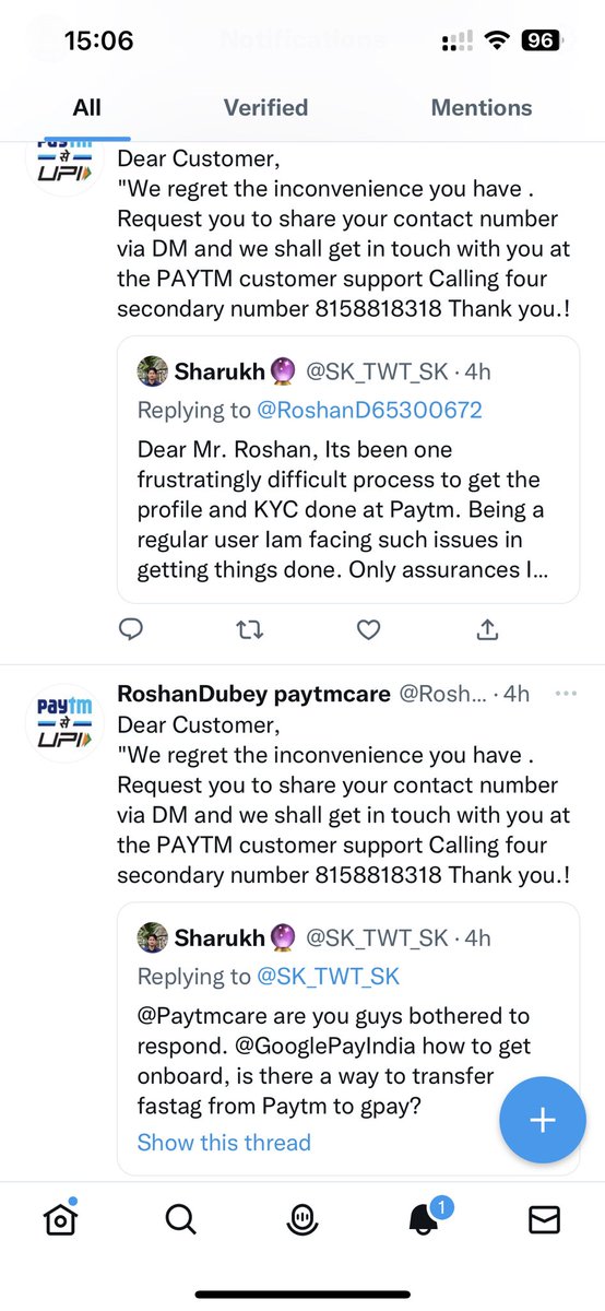 SK_TWT_SK's tweet image. Fraud is prevailing with @Paytmcare @Paytm not providing resolution to there customer. #quitpaytm