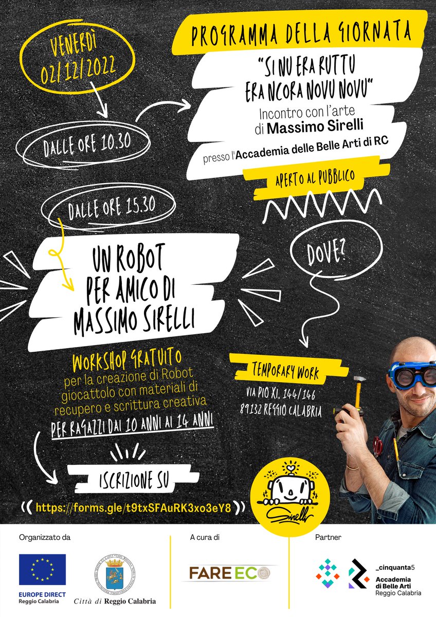 L'Arte del Riuso Creativo a <a href="/ReggioCal/">Reggio Calabria</a> con #MassimoSirelli.
Ridare la vita agli oggetti in un grande progetto di #Design del #Riuso.
<a href="/EUClimateAction/">EU Climate Action</a> <a href="/ourplanet/">Our Planet</a> <a href="/PE_Italia/">PE Italia</a> <a href="/europainitalia/">UE in Italia</a> 

#upcycling | #storiedentrolecose | #riusocreativo