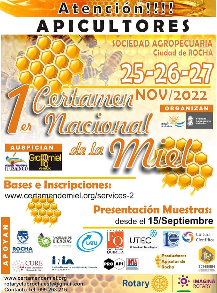 UrimpexSa's tweet photo. El evento más completo de este año en materia apícola en Uruguay. https://t.co/VCLU8FwOwU