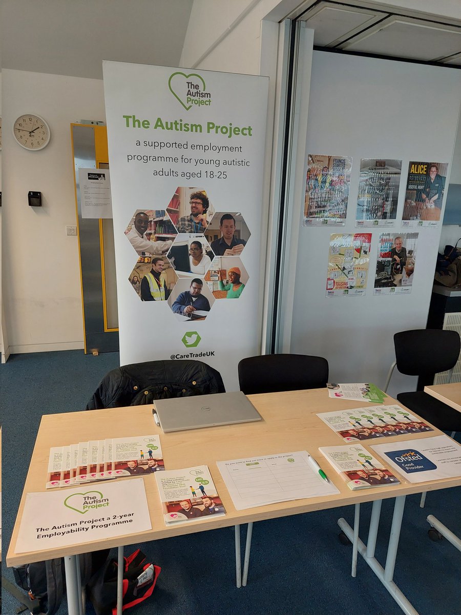 At the #Sutton #PreparationforAdulthood event today to speak to young people about #TheAutismProject and what we do at @CareTradeUK 🤗
#Autism #supportedemployment #Employment #getautismworking