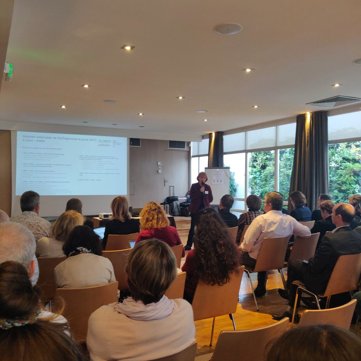SanteARA's tweet photo. [EN DIRECT] Les Assises Nationale de #ViaTrajectoire, organisées par le Club ViaTrajectoire et @SanteARA se tiennent aujourd'hui a Lyon.
Au programme ce matin : positionnement de l'outil,feuille de route stratégique, place de l'usager,...
Avec la participation de @esante_gouv_fr https://t.co/ayP25E5zp2