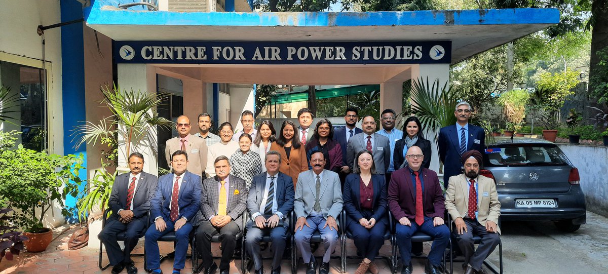 CAPS_INDIA's tweet photo. CAPS hosted an Interaction &amp; Discussion with the Delegation of Development, Concepts and Doctrine Centre (@MOD_DCDC), UK on "Global Strategic Trends" today. https://t.co/RPAggcWZtb