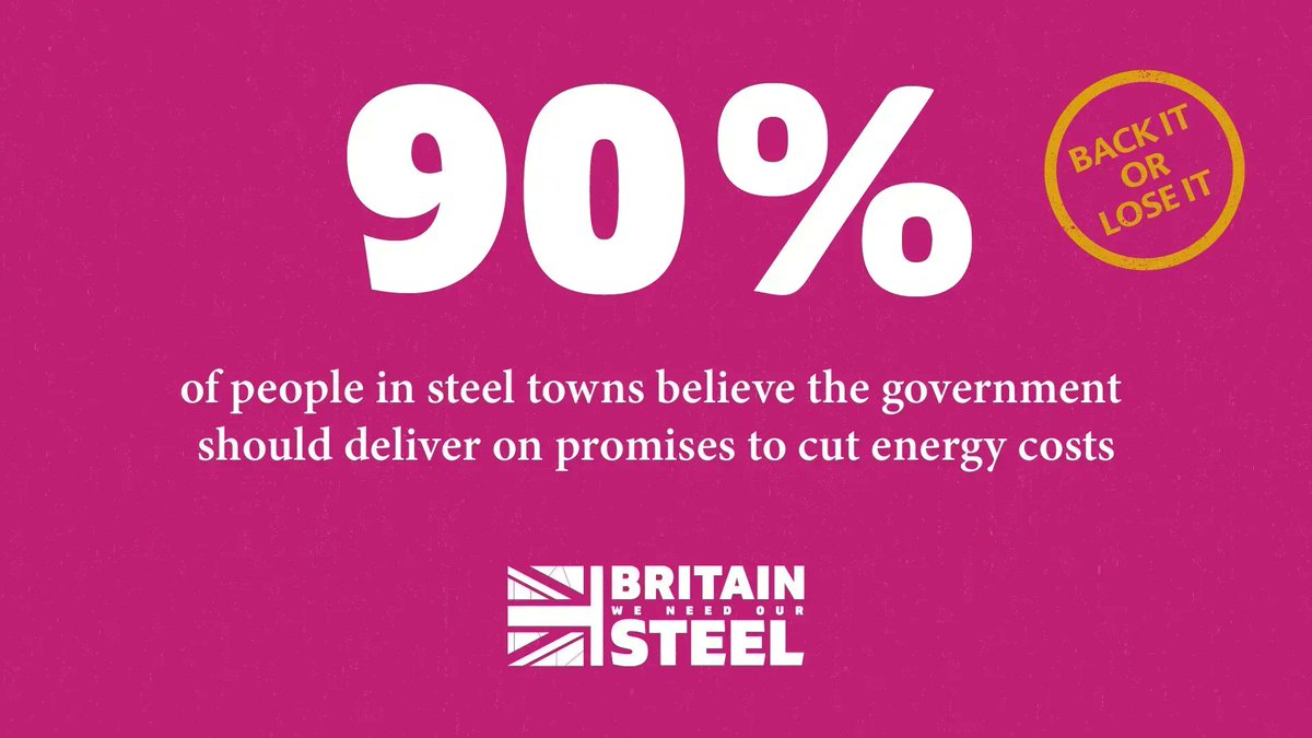 The government has promised to cut energy costs. Now we need them to deliver. Our members want it, their families want it and our steel towns want it. @RishiSunak We Need It. Stick to your promises and support our industry. #WeNeedOurSteel