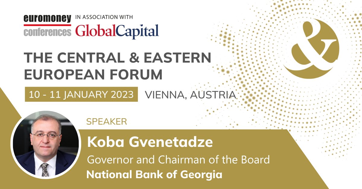 Join our speaker: Koba Gvenetadze, Governor and Chairman of the Board National Bank of Georgia at The Central and Eastern European Forum. Hear from key regional players as the Forum sets the agenda for ‘the year ahead’. Apply for your place: bit.ly/3RRyJ0I #emCEEForum