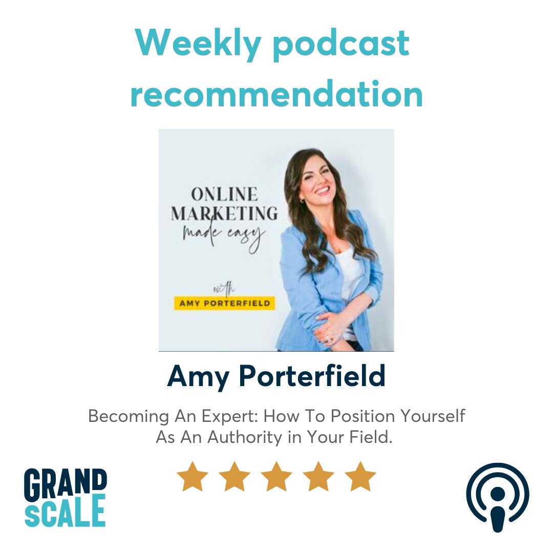 TheGrandScale's tweet image. Positioning yourself as the go-to expert in your industry can be a game-changer for your business. We recommend listening this recent podcast from @AmyPorterfield: 

Listen HERE: eu1.hubs.ly/H027Dm-0

#marketingpodcast #AmyPorterfield #growthmarketing #positioningmessaging "