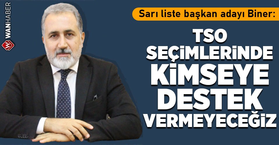 Sarı liste başkan adayı Biner: "Hiçbir listeye destek vermeyeceğiz" wanhaber.com/haberde-insan/…