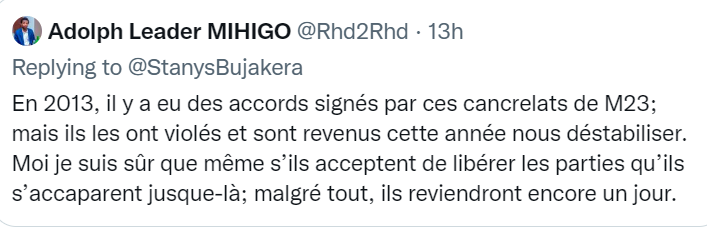 MKayisire's tweet photo. Vous réalisez à quel point #TutsiGenocidalIdeology est désastreuse quand un jeune ingénieur, qui devrait être occupé à travailler et construire sa carrière, vient ici traiter ses compatriotes congolais de "cancrelats". 
@Rhd2Rhd we shall make you famous!! #StopDehumanization https://t.co/mfsWH3Iurg