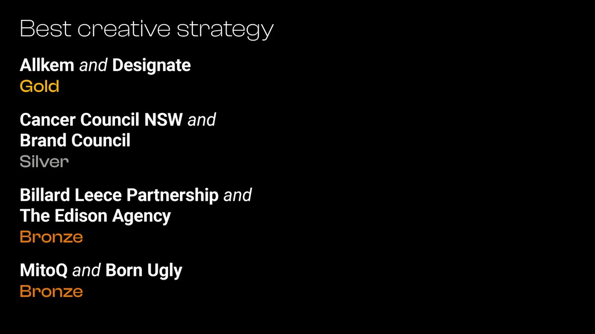 TransformEvents's tweet photo. Congratulations to #BillardLeecePartnership @BrandCouncilANZ #CancerCouncilNSW @Mito_Q #TheEdisonAgency and @WeAreBornUgly #TransformAwards https://t.co/LhzN9YfDQ1