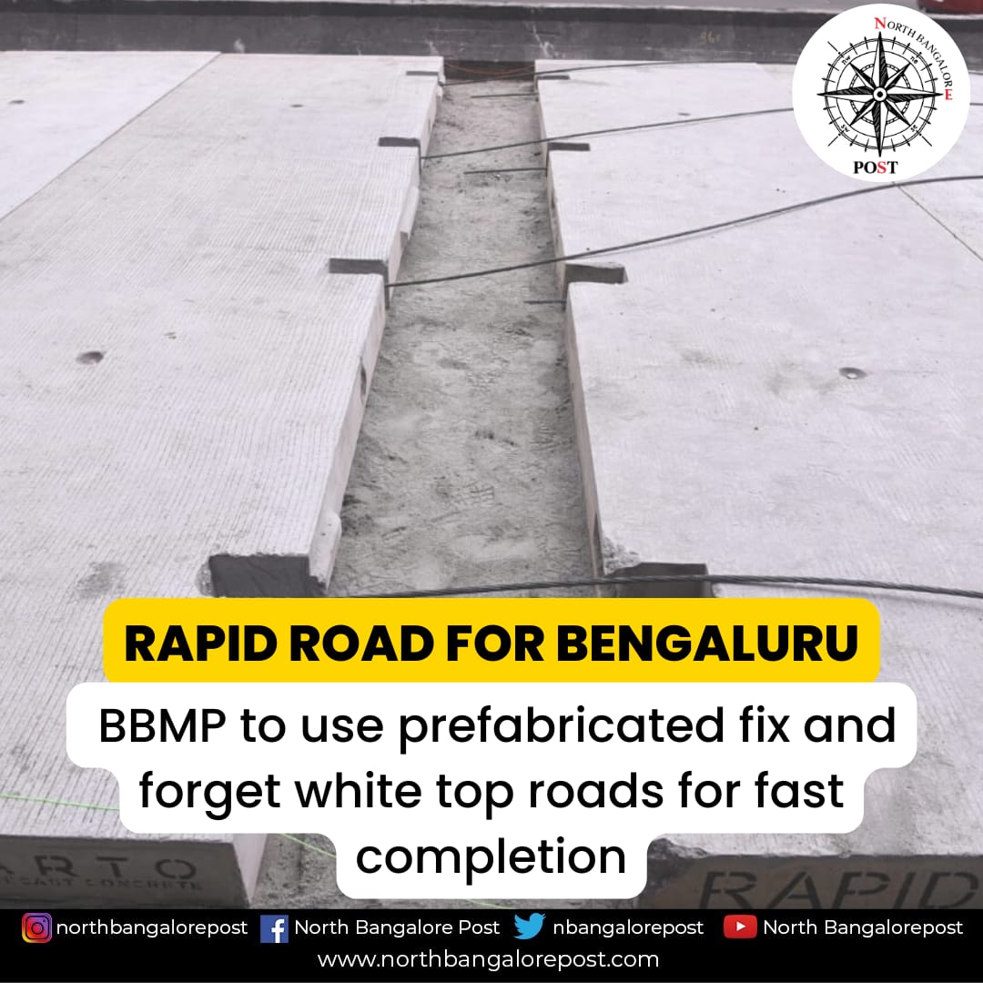 BBMP to use prefabricated fix and forget white top roads for fast completion.

#BBMP #Bengaluru #Bangalore #bangaloreroads