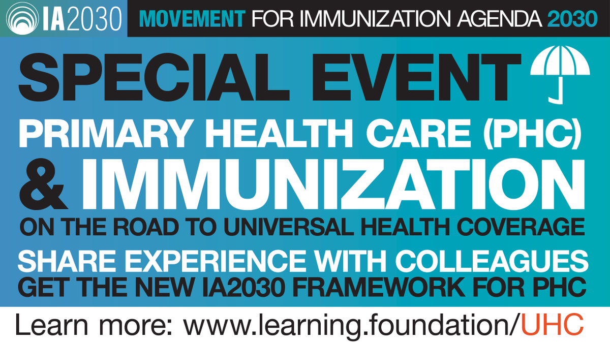 DigitalScholarX's tweet photo. On Universal Health Coverage Day, join immunization and PHC professionals from health facilities, districts, and national and global teams to learn how, together, we are mutually strengthening immunization and PHC.

Learn more &amp; request your invitation
https://t.co/jwn10KZmPl https://t.co/9gpnR13KX9