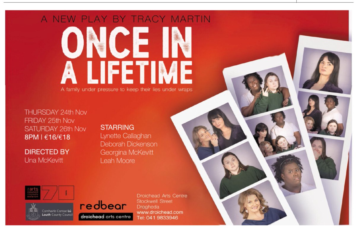 "A family under pressure to keep their lies under wraps"

Be one of the first to see Once in a Lifetime. A <a href="/RedBearDublin/">Red Bear</a> show premiering at <a href="/Droicheadarts/">Droichead Arts</a> telling the explosive story of 4 women facing drastic decisions affecting the rest of their lives

bit.ly/3Ejlely