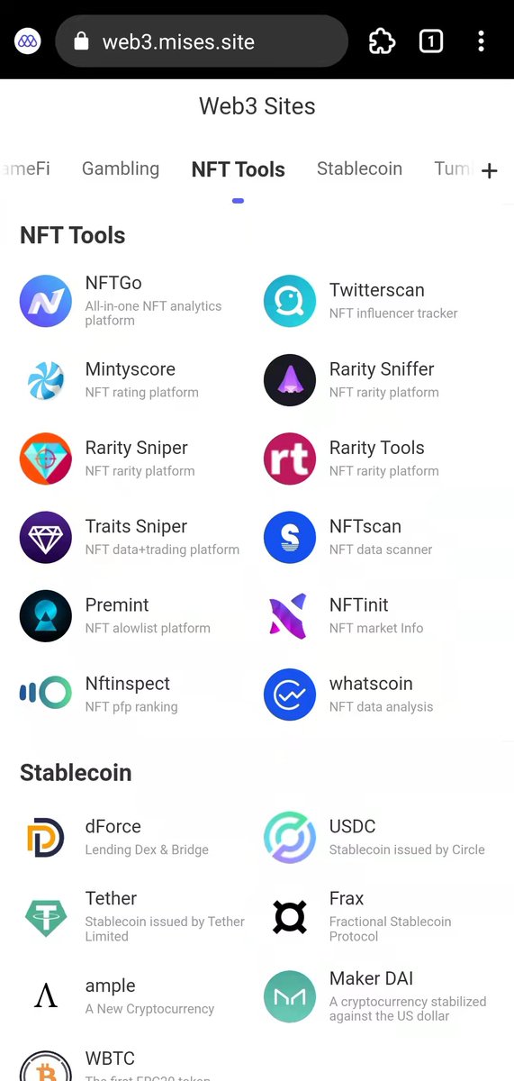 Mises001's tweet photo. Mises Browser includes MintyScore Website and recommends it in key areas, allowing users to access MintyScore more quickly on mobile.
#NFT  #NFTs https://t.co/R4rZWVmGDG