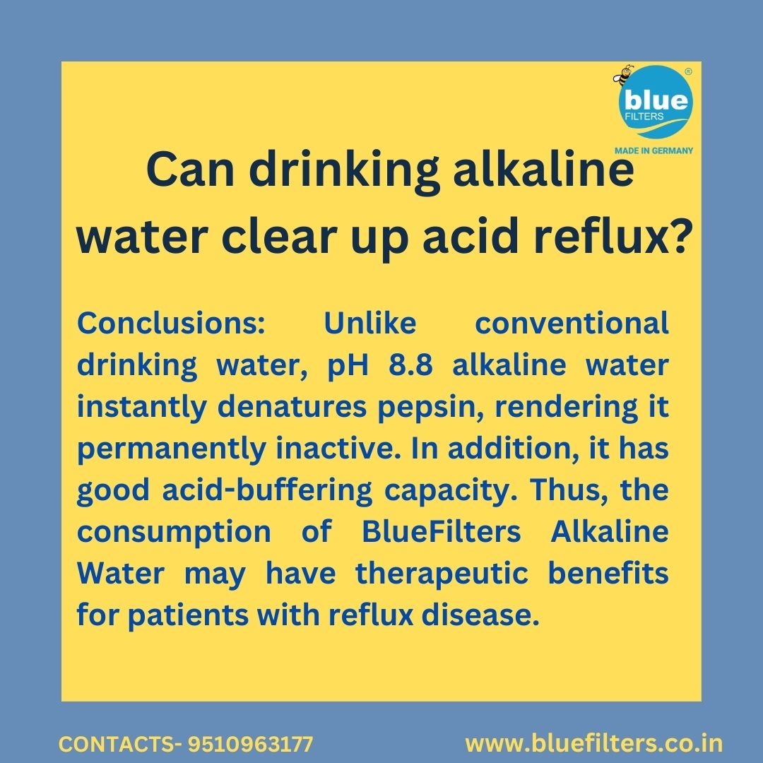 Can drinking alkaline water clear up acid reflux? @Bluefilters_In - Drinking BlueFilters alkaline water daily will significantly improve your immune system and also provide long-term health benefits👇 Visit Us at bluefilters.co.in #bluefiltersindia #mlrd #ionizer #alkaline