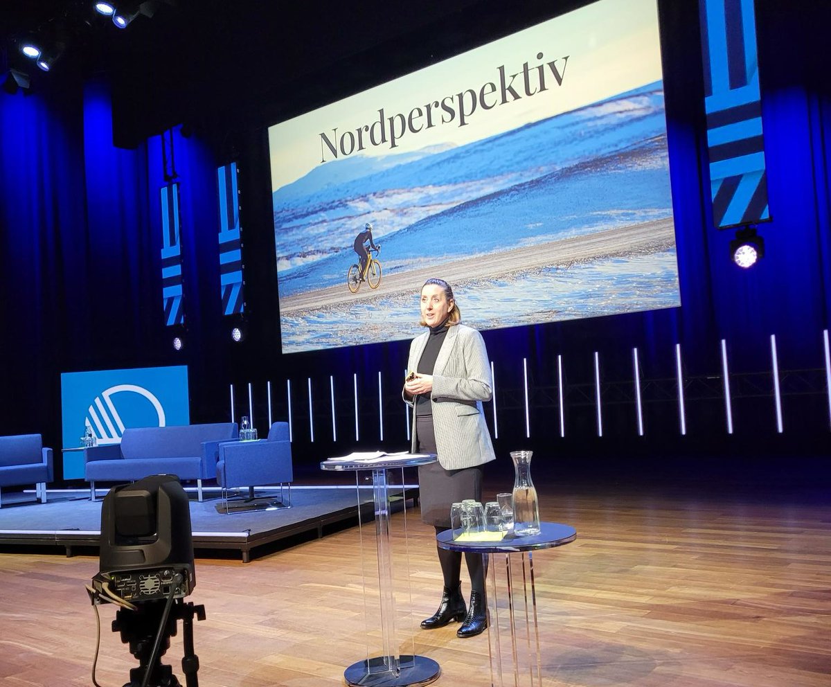 Josefin Carlring, Secretary General of <a href="/ForeningNorden/">Föreningen Norden</a> talking about engaging people in #sustainable policy-making and societal development in the #Nordics. #NordregioForum2022