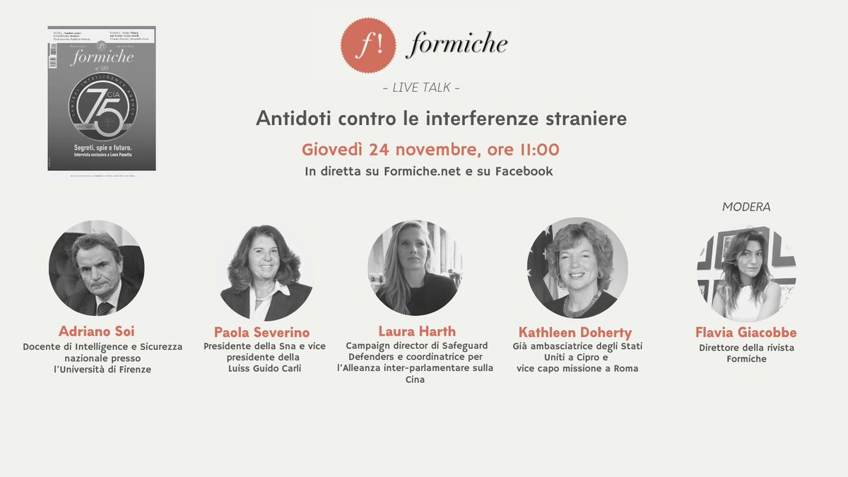 🔴Live ora🔴

Antidoti contro le interferenze straniere. Il live talk della rivista Formiche

La diretta ⤵️
formiche.net/2022/11/antido…