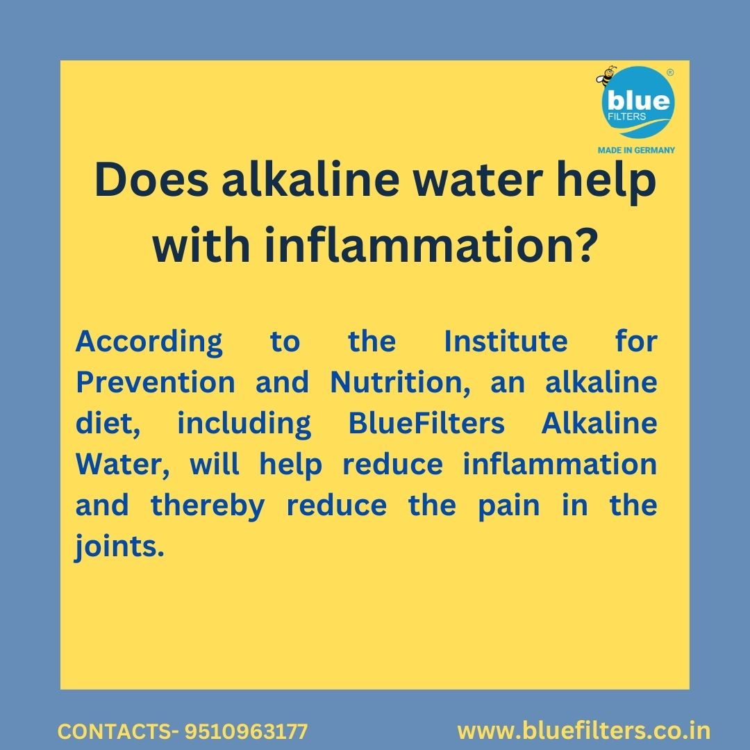 Does alkaline water help with inflammation? @Bluefilters_In - Drinking BlueFilters alkaline water daily will significantly improve your immune system and also provide long-term health benefits👇 Visit Us at bluefilters.co.in #bluefiltersindia #mlrd #ionizer #alkaline