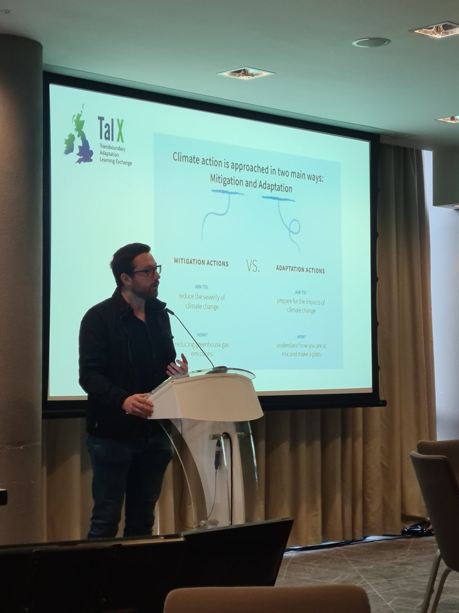 DocFloodS's tweet photo. Stephen Jones of @ClimateNI opening the #Talx end of project conference today in Dublin. https://t.co/25spL8nxDk