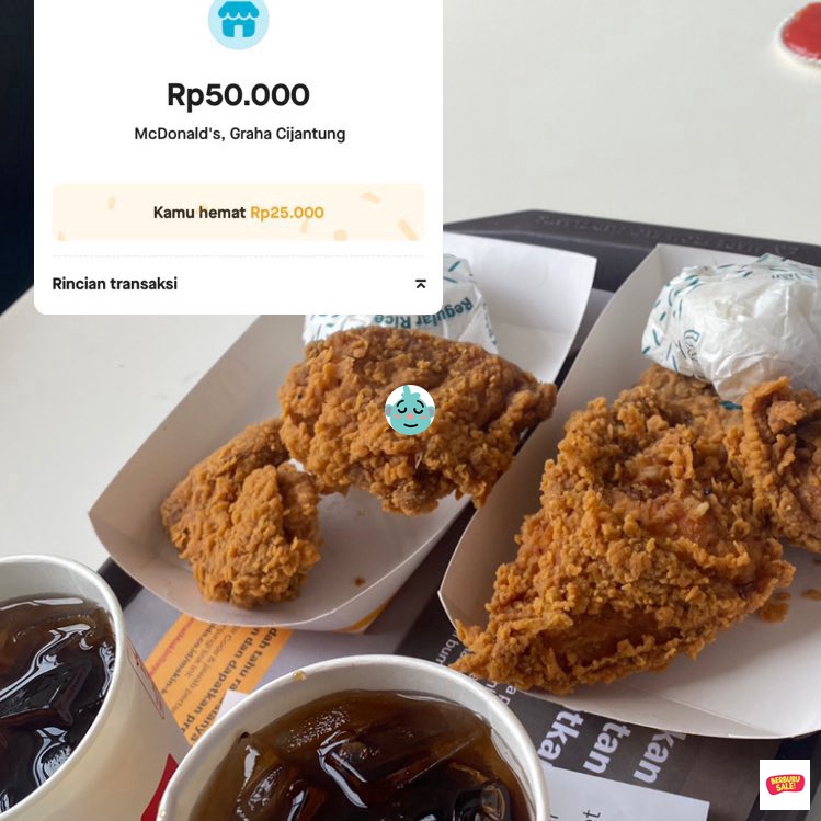 berburusales's tweet photo. /info 4 ayam 2 nasi 2 minum mcd 25k aja!! klaim voc mcd + bayar pake gopay 😋😋 https://t.co/i4g6ZaXNRr