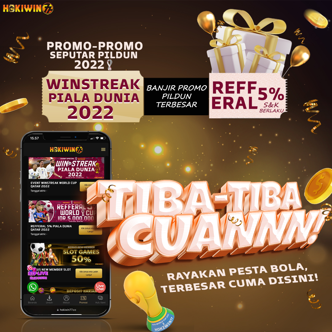 Hokiwin77Vip's tweet photo. Hokiwin77 > Sebuah Permainan Slot Hoki Gampang Jackpot Hari Ini!
Link : https://t.co/W3xFCXFJiG
#Mixparlay #Worlds2022 #FIFAWorldCup #WorldcupQatar2022 #Sportbook #slothoki #hokislot #Tipsparlay #WorldCup #Hokiwin77 #win77 #hoki77 #slot77 #slot88 https://t.co/OSO6pctvl9