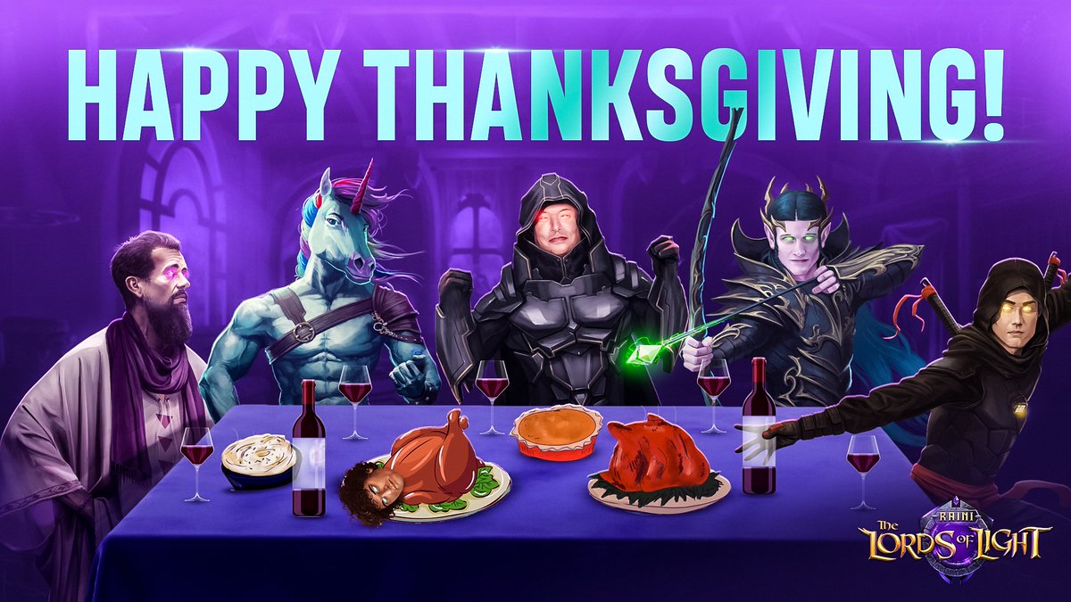 raini_studios's tweet photo. We are so thankful for the RAINI community, no 🦃🙏

#web3 #BuildInTheBear #thanksgiving #gaming https://t.co/tsO9HMJYHL