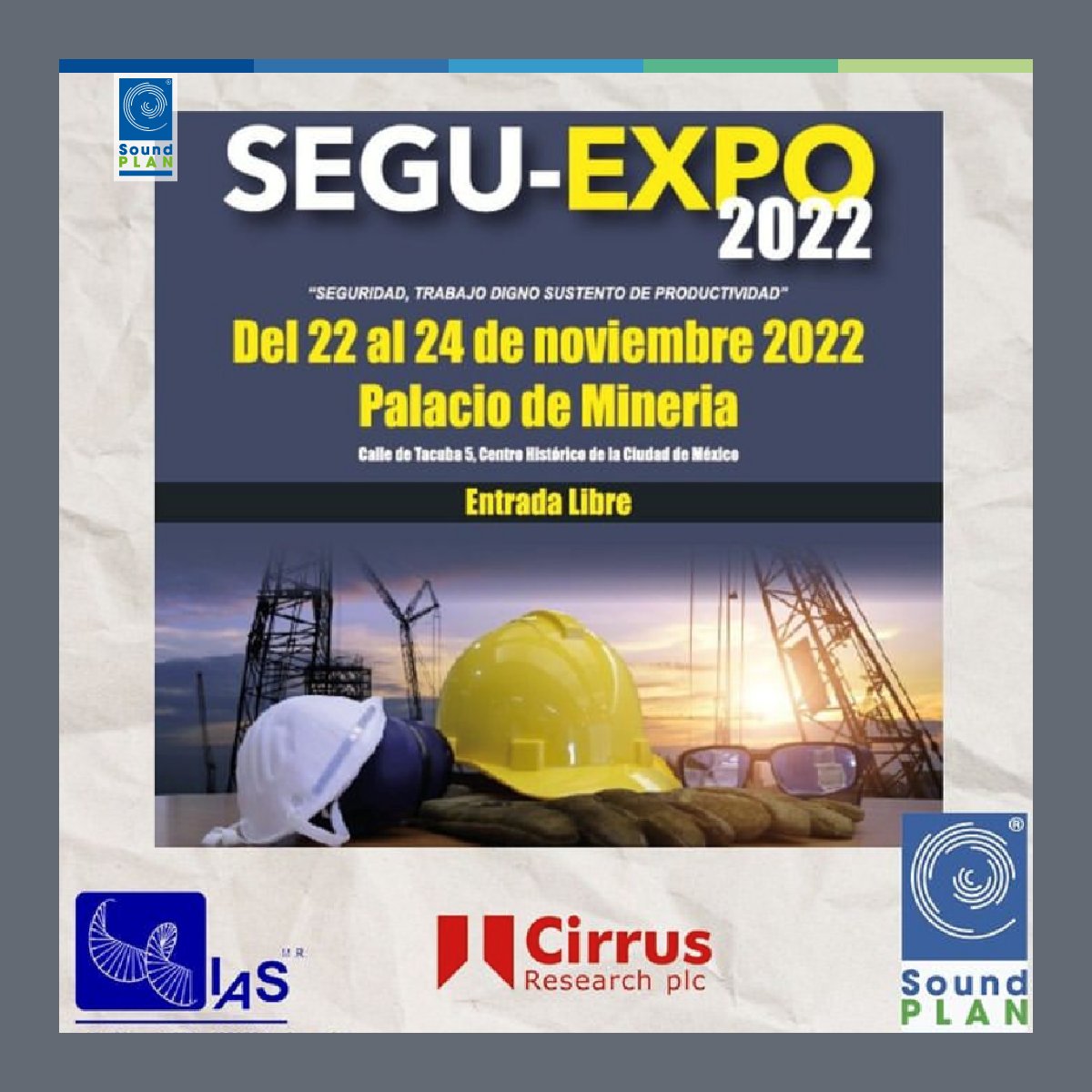 SoundPLANint's tweet photo. Our distribution partner from Mexico, Ingeniería Acústica #Spectrum S.A. de C.V. participated in #SeguExpo2022 at Palacio de Minería | Naucalpan, Mexico on the November 22-24. One of the main objectives was to showcase our new software, #SoundPLANmanda. https://t.co/D38Pdos5jc https://t.co/OVYyZJBHQc
