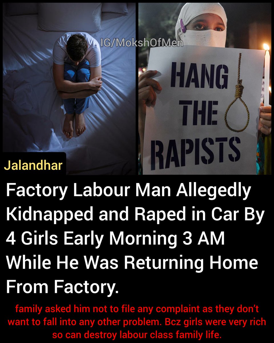 THEHARMITSINGH's tweet photo. #MenToo #Rape #jalandhar #sec375 A man @HMOIndia it's time to change it from a man to a Gender, mens so get raped how do they get justice? https://t.co/MG03koOuDR
