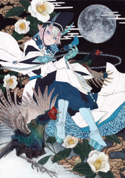大学時代に顔彩で描いていたイラスト群趣味も世界観も今となんにも変わってなくて、好きなものそのまま商業で描かせていただけててはっぴーだなあと思います 