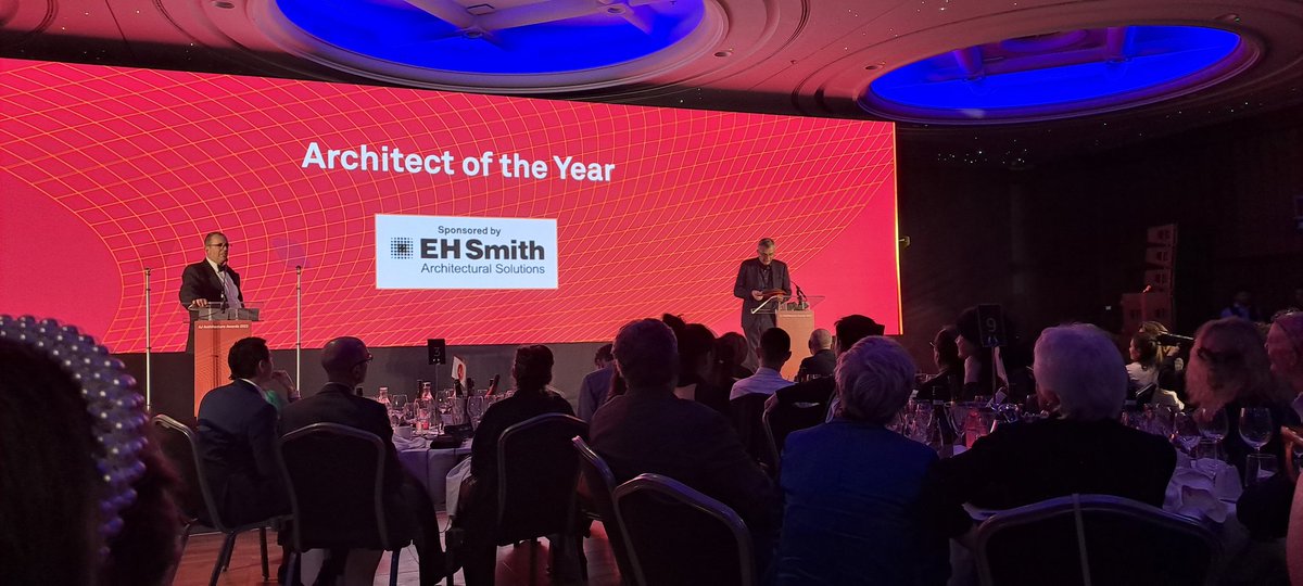 Great night at the #AJArchAwards, brilliantly hosted by <a href="/RevRichardColes/">Richard Coles</a>. Congratulations to <a href="/FaulknerBrowns/">FaulknerBrowns</a> for the Architect of the Year Prize!