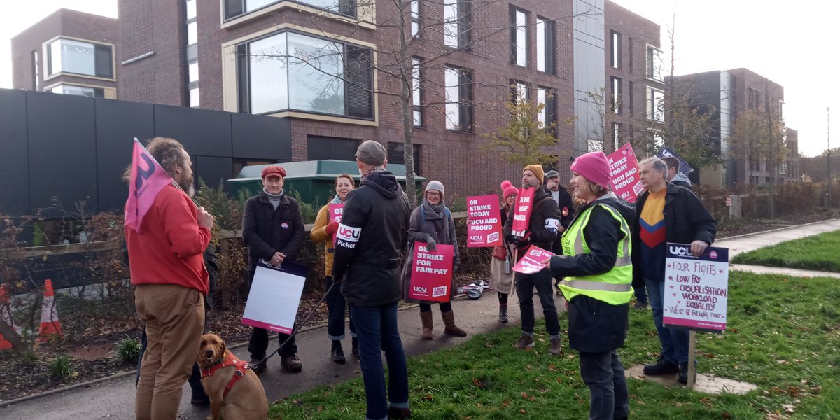 Much love to <a href="/George4Labour/">Cllr George Farquhar</a> for coming down to support our members in strike at <a href="/inspiredAUB/">Arts University Bournemouth | AUB</a> today. Fully behind us and our members as part of the national <a href="/ucu/">UCU</a> dispute #ucuRISING