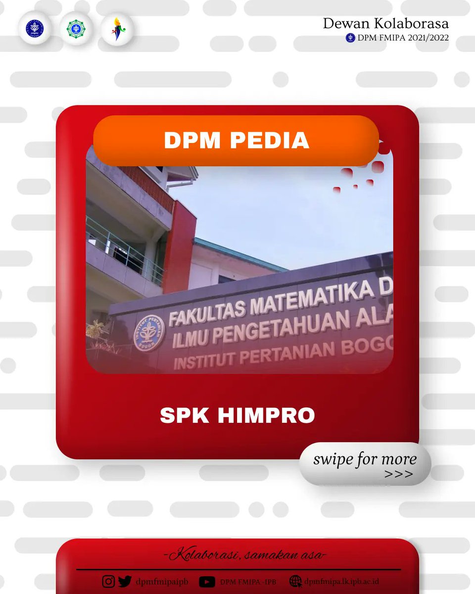 dpmfmipaipb's tweet photo. [DPM Pedia Edisi 9: SPK Himpro]

Hai Fmipanesian🙌
Tahukah kamu bahwa kinerja Himpro diawasi dan dinilai?

Nahh... SPK Himpro ini mengatur pengawasan dan penilaian kinerja Himpro selama satu periode. Yuk simak postingan diatas untuk lebih lanjut apa itu SPK Himpro✨ https://t.co/ilktukFDJV