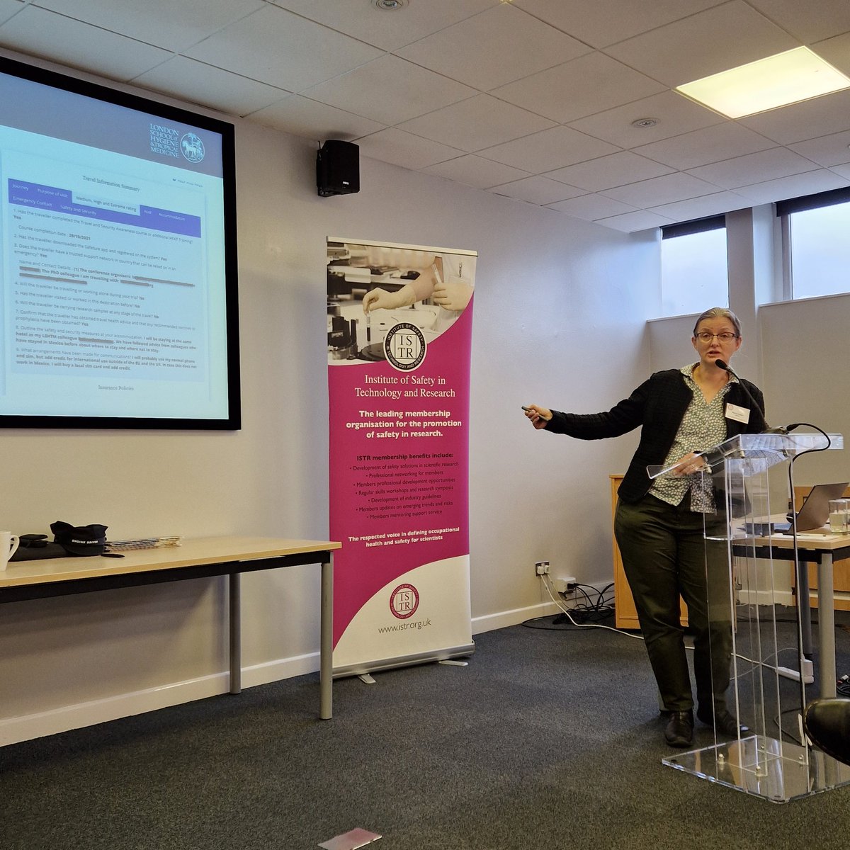 ISTRsafety's tweet photo. Great talk from Institute member Marian Blokpoel @LSHTM on travel emergency management - ranging around the world taking in case studies from 🇨🇩🇺🇬🇭🇰🇸🇱🇪🇹🇦🇫 https://t.co/YhYMpPSn1j