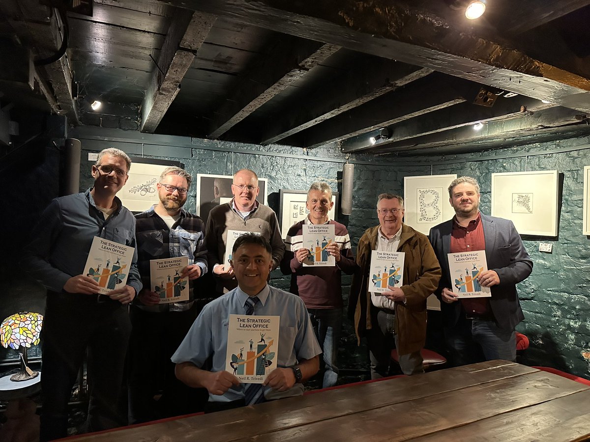 theleanprocess's tweet image. Excellent evening at #Temperance in Leamington Spa for launch of The Strategic Lean Office. Thanks to @temperance for hosting. 
The book is available from @theleanprocess 
John Bicheno Martin Lunn Frank Devine Christian E Lees Paul Duffy Jason A'Court Robin Howlett Adrian Gains