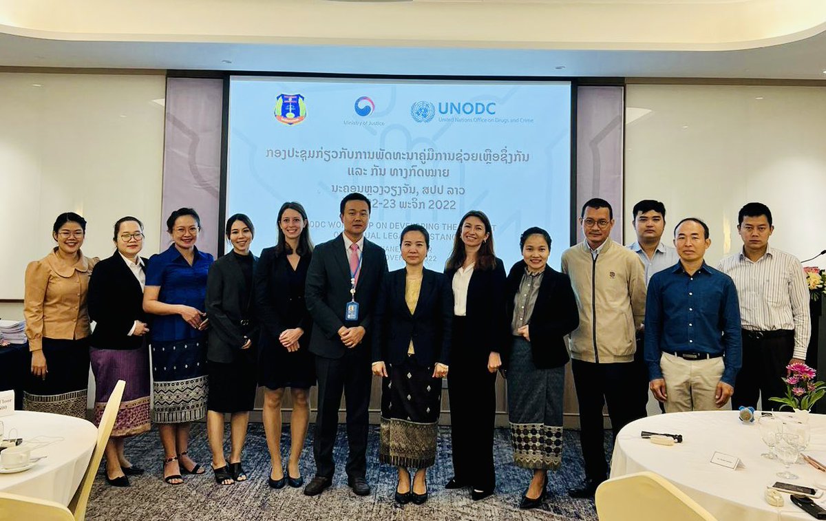MarionEhalt's tweet photo. This week @UNODC_SEAP supported the Office of the Supreme People‘s Prosecutor of the #LaoPDR (Central Authority for mutual legal assistance) in developing a booklet on #MLA. We discussed procedures in detail to provide step-by-step guidance to #CriminalJustice practitioners 📚 https://t.co/7PR1Nk1D7E