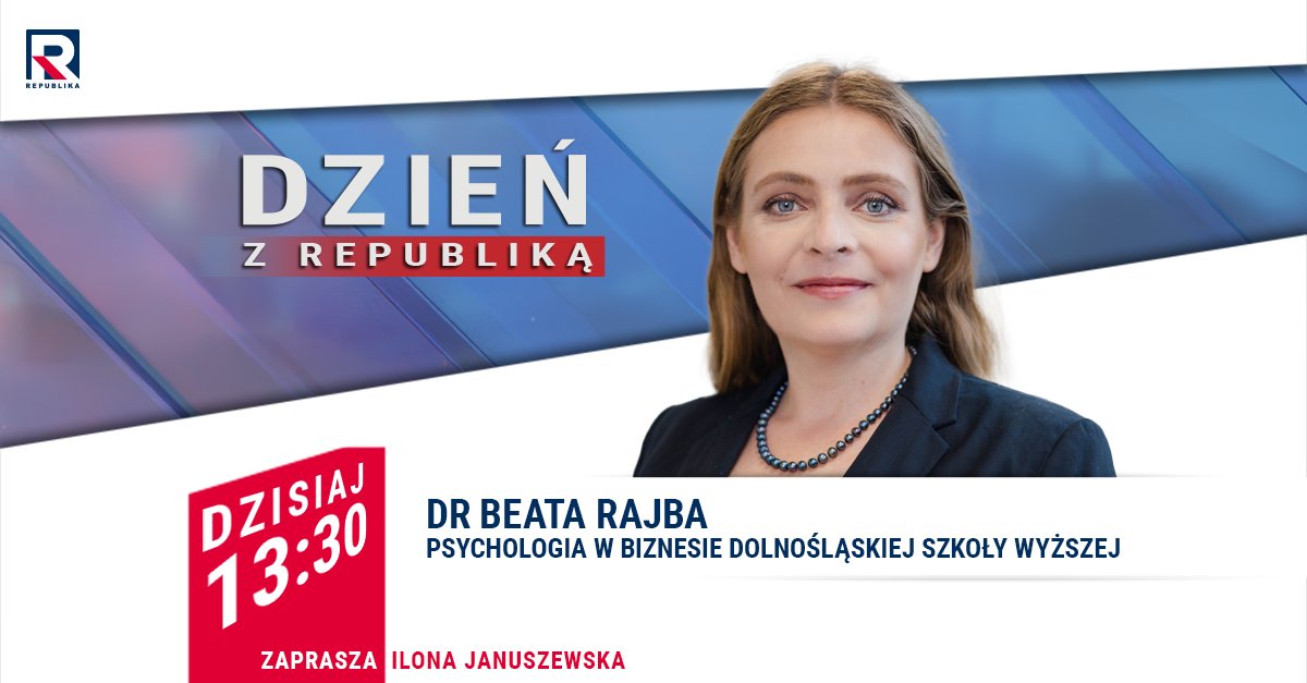 RepublikaTV's tweet photo. #DzieńzRepubliką | #Zapraszamy na program red. @januszewskai z:

▪️ dr Beatą #Rajba 
 
#włączprawdę #TVRepublika https://t.co/HkEYc0ompD