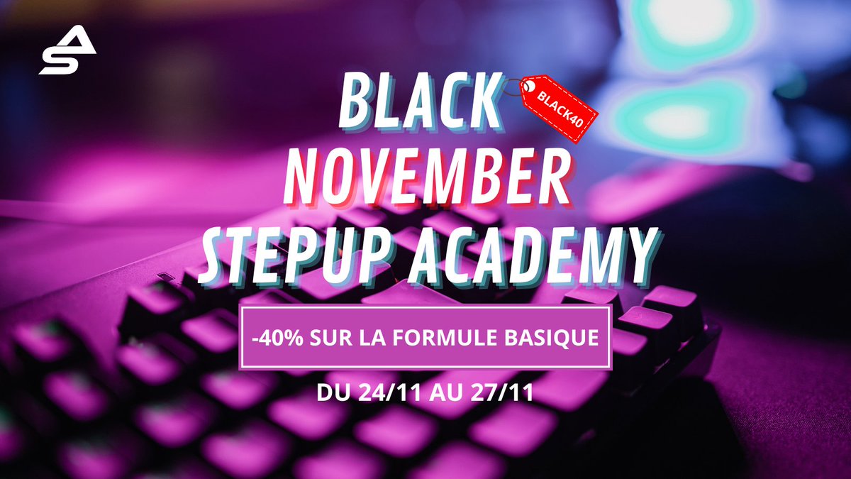 Pour le Black Friday, notre formule basique sur TeamFight Tactics est à -40% avec le code BLACK40 🤩

11,99€ pour profiter de 4 cours avec @PCS_Xperion + 1 atelier de coaching mental avec <a href="/fabkil/">Fabien - Coach performance</a> , ne ratez pas cette offre 😉

👉Inscriptions stepupacademy.fr/cours-collecti… 
#TFT